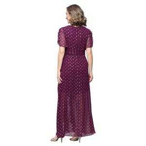 Womens SLNY Short Sleeve Foil Dot Cascade A-Line Dress alternate view