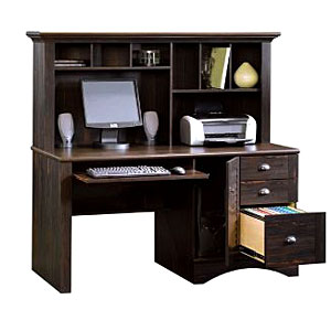 Sauder Harbor View Computer Desk With Hutch - Brown