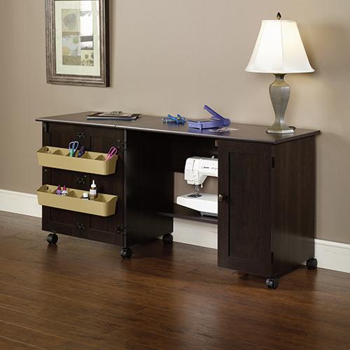 Sauder Sewing/Craft Cart - Cinnamon Cherry alternate view