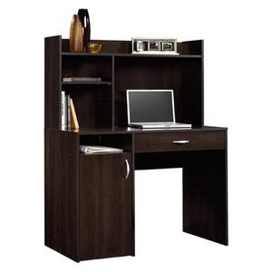 Sauder Beginnings Desk with Hutch-Cinnamon Cherry