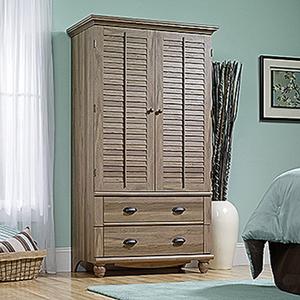 Sauder Harbor View Armoire - Salt Oak