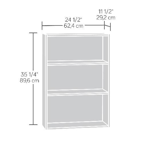 Sauder Beginnings 3 Shelf Bookcase - White alternate view