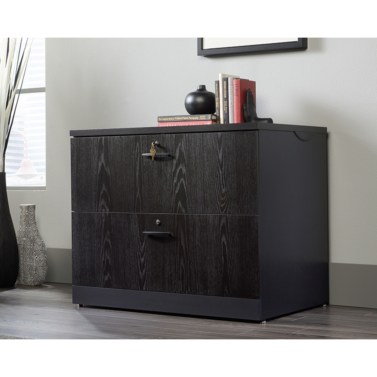 Sauder Via Collection Lateral File - Bourbon Oak