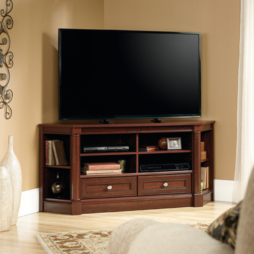 Sauder Palladia Corner Entertainment Credenza - Select Cherry