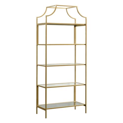Sauder International Lux Bookcase - Satin Gold