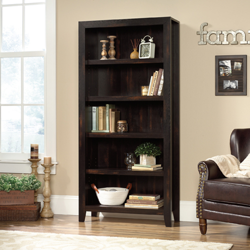 Sauder Dakota Pass 5-Shelf Bookcase - Char Pine