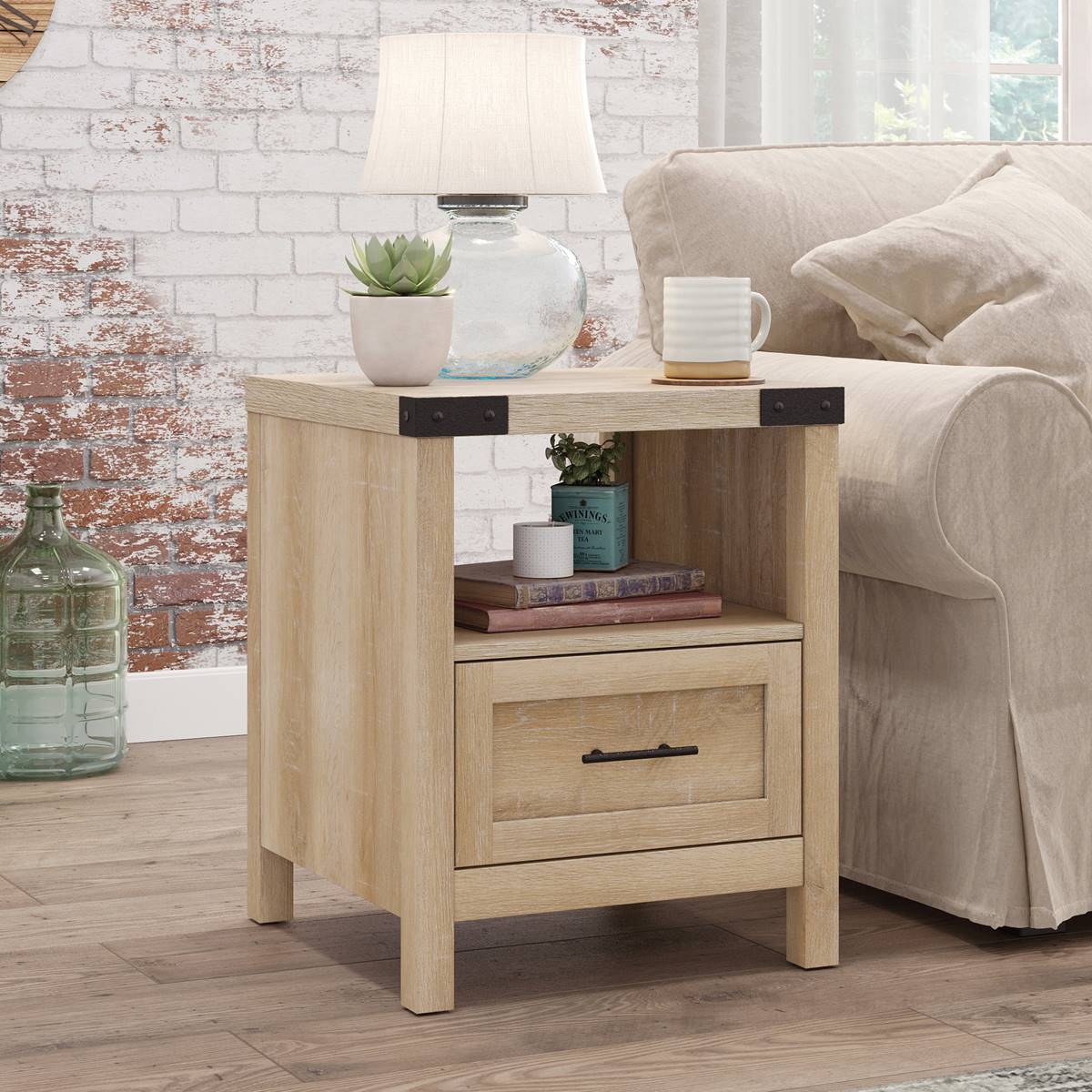 Sauder Bridge Acre Wood Side Table