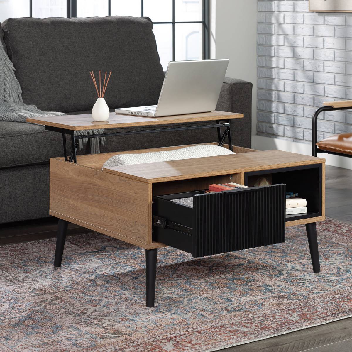 Sauder Ambleside Modern Lift-Top Coffee Table