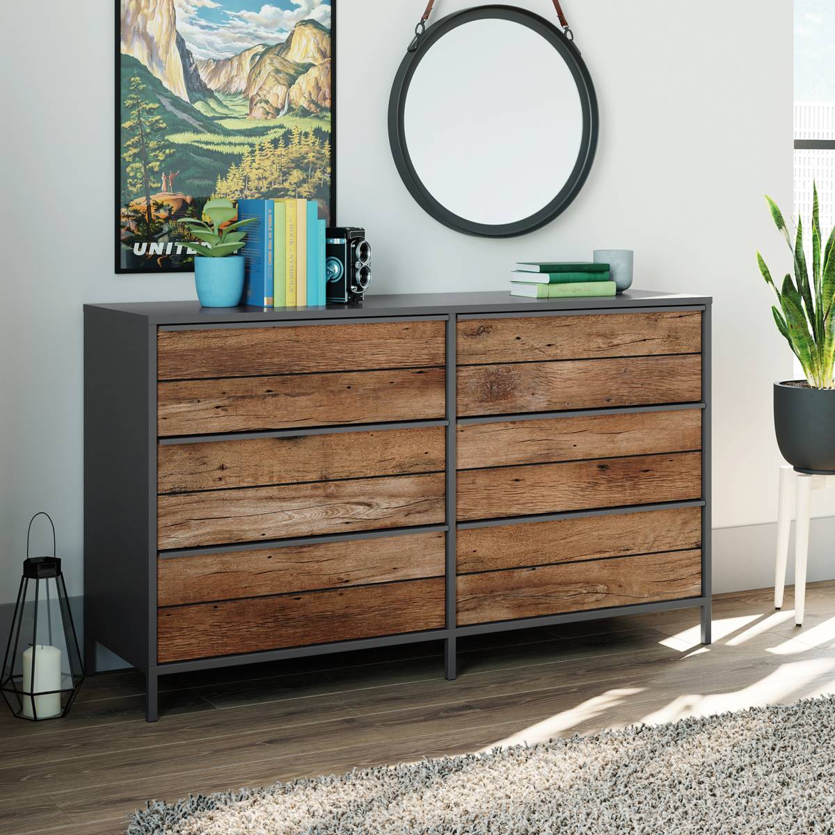 Sauder Boulevard Cafe 6-Drawer Dresser