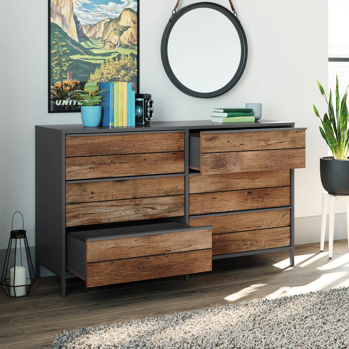 Sauder Boulevard Cafe 6-Drawer Dresser