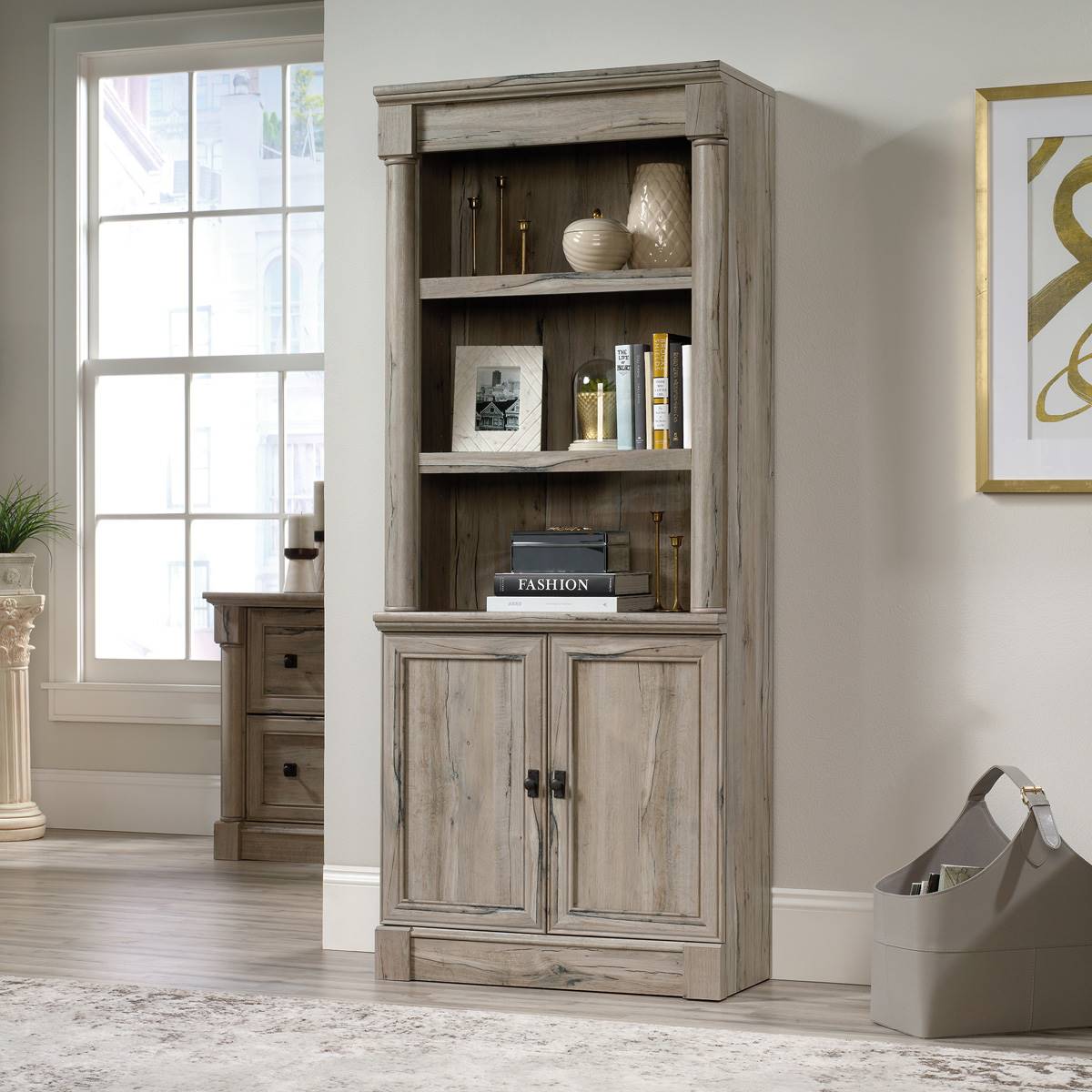 Sauder Palladia Collection Library With Doors