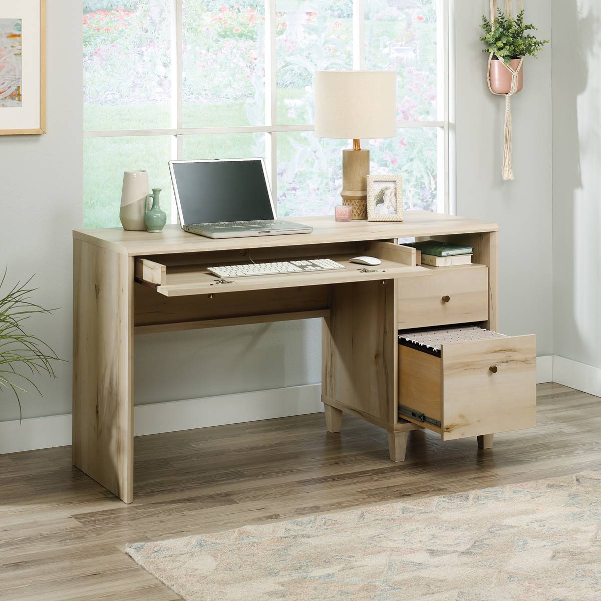 Sauder Willow Place Single Ped Computer Desk