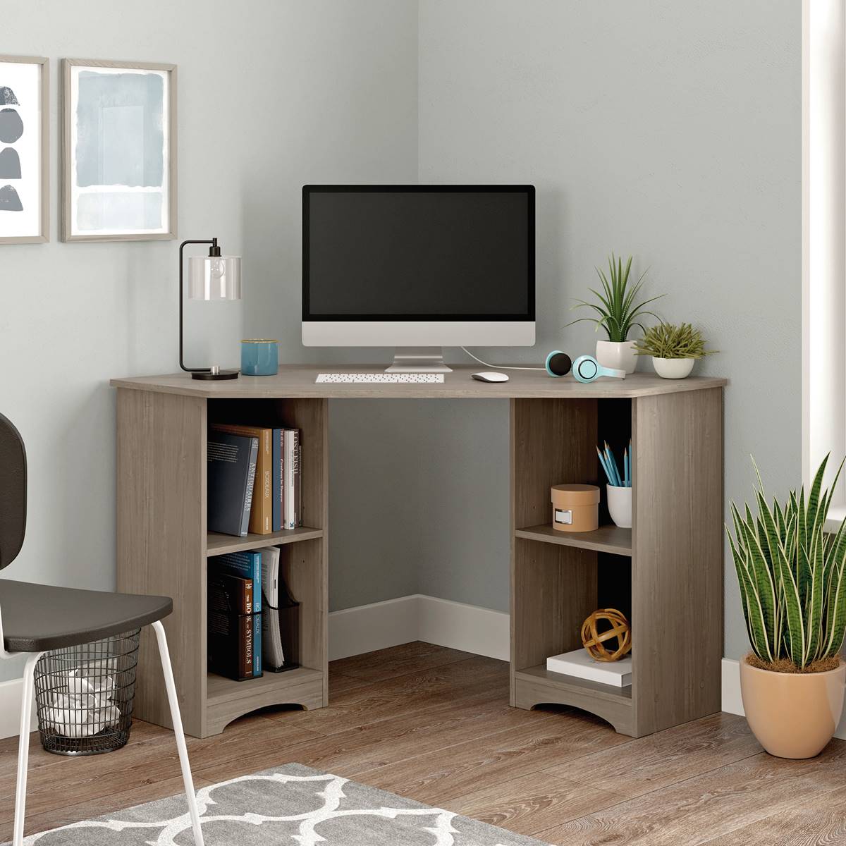 Sauder Beginnings Corner Desk W/ Shelves