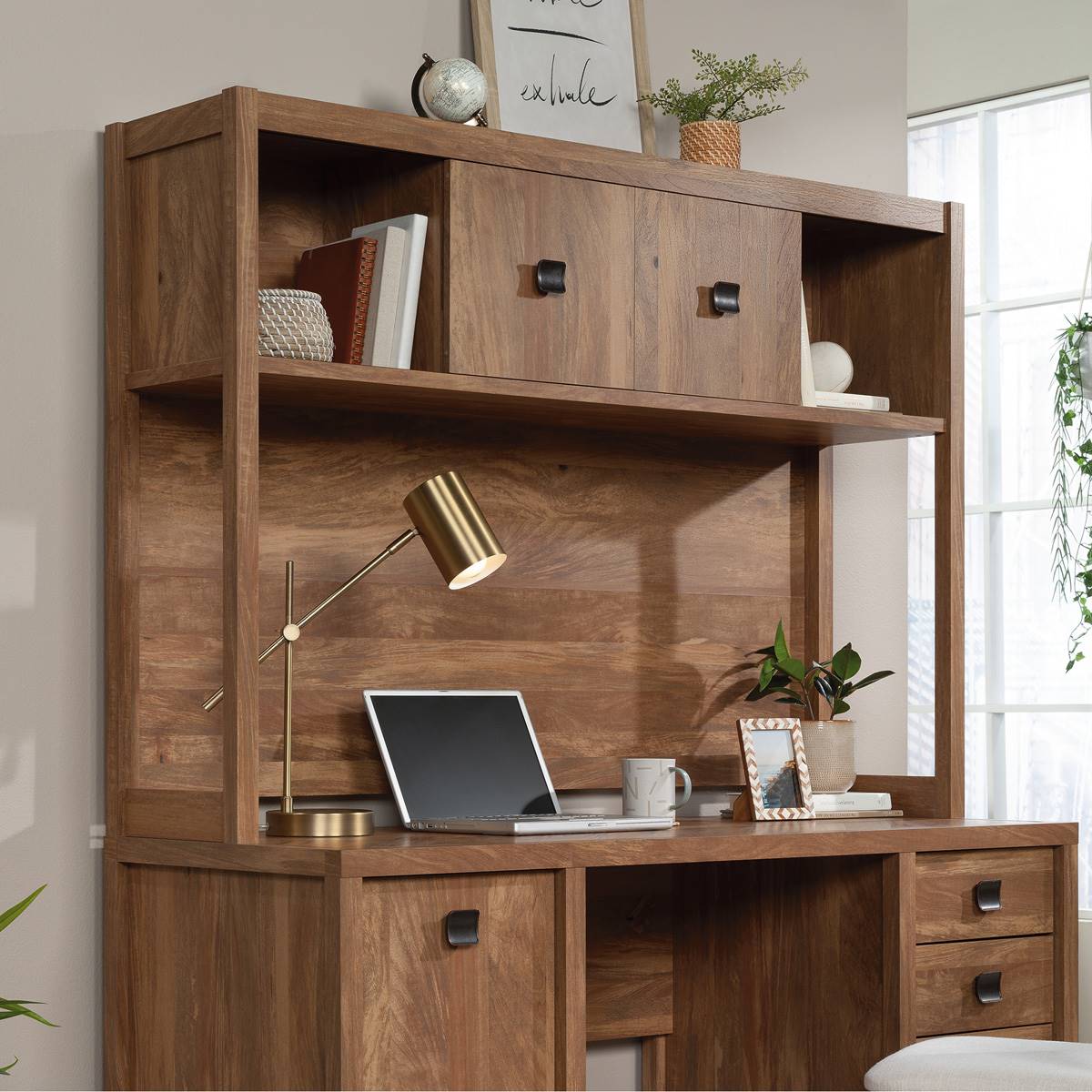 Sauder Cannery Bridge Desk Hutch With Doors