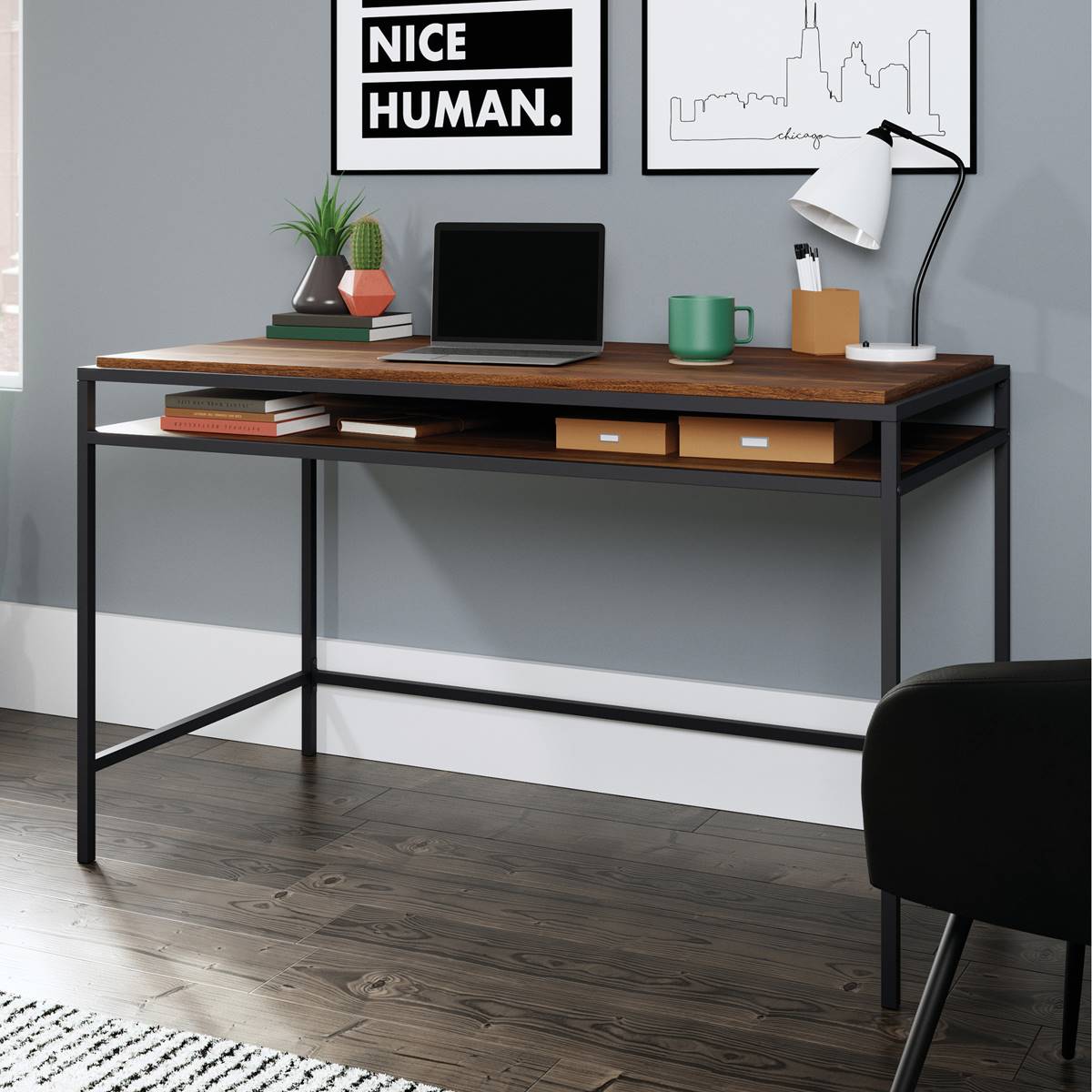 Sauder Nova Loft Writing Desk W/ Shelf