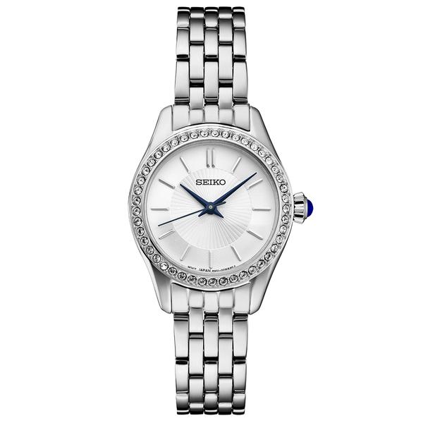 Womens Seiko Crystals Collection Silver-Tone Watch - SUR539