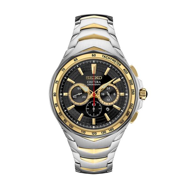 Mens Seiko Coutura Two-Tone Chronograph Watch - SRWZ26