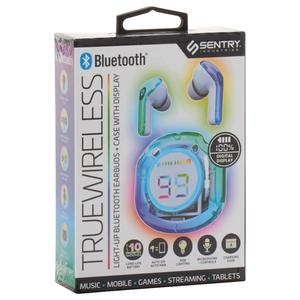 Sentry TrueWireless Light-Up Earbuds W/ Digital Case Display