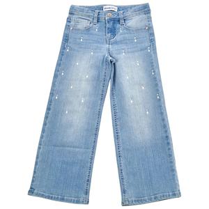 Girls (4-6x) Blue Spice Wide Leg Jeans w/ Pearls & Bling