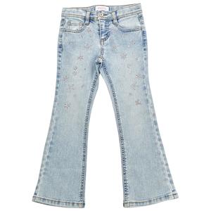 Girls (4-6x) Squeeze Flare Jeans w/ Iridescent Rhinestone Bling