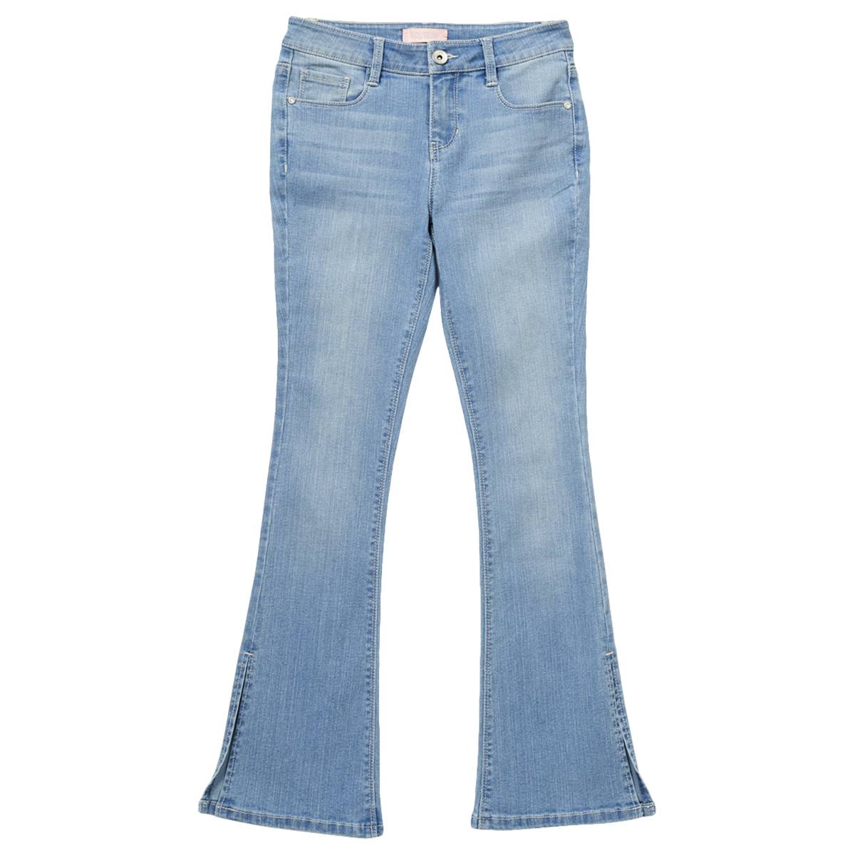 Girls (7-12) Squeeze 5-Pocket Flared Jeans W/Side Slits