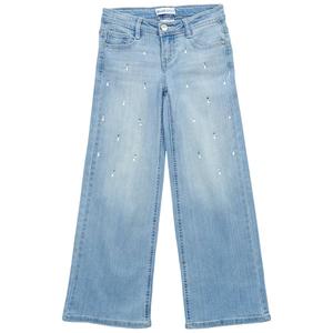 Girls (7-16) Blue Spice Wide Leg Jeans with Pearls & Bling alternate view