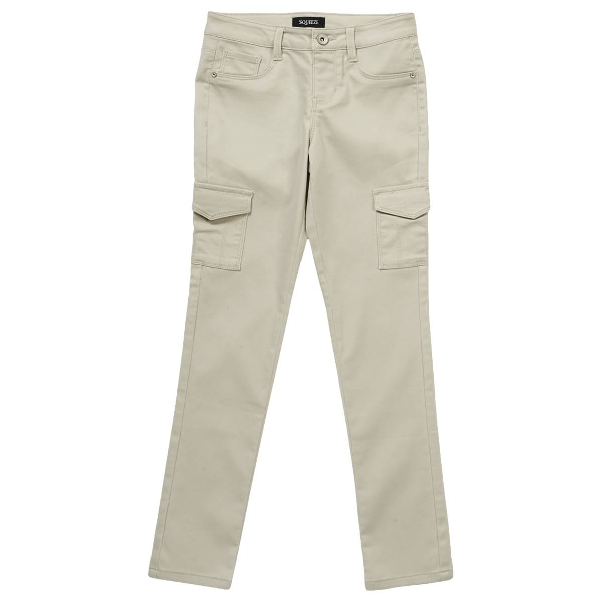 Girls (7-12) Squeeze Skinny Sateen Pants W/Cargo Pockets