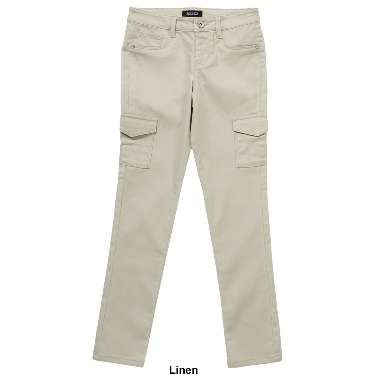 Girls (7-12) Squeeze Skinny Sateen Pants W/Cargo Pockets