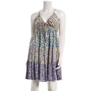 Juniors Angie Mix Floral Print Tie Waist Tier Slip Dress alternate view