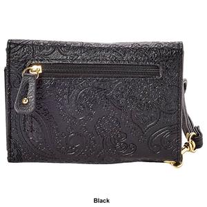 Womens Stone Mountain Paisley & Solid Embossed Trifold Wallet alternate view