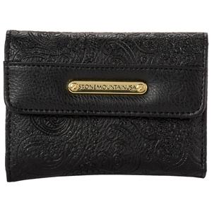 Womens Stone Mountain Embossed Paisley & Solid Trifold Wallet alternate view
