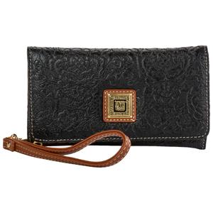 Womens Stone Mountain Cornell Batik Embossed Trifold Wristlet