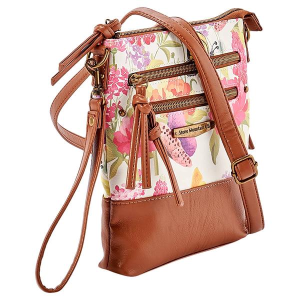Stone Mountain Primo Floral North/South 3 Comp Crossbody Bone/Tan alternate view
