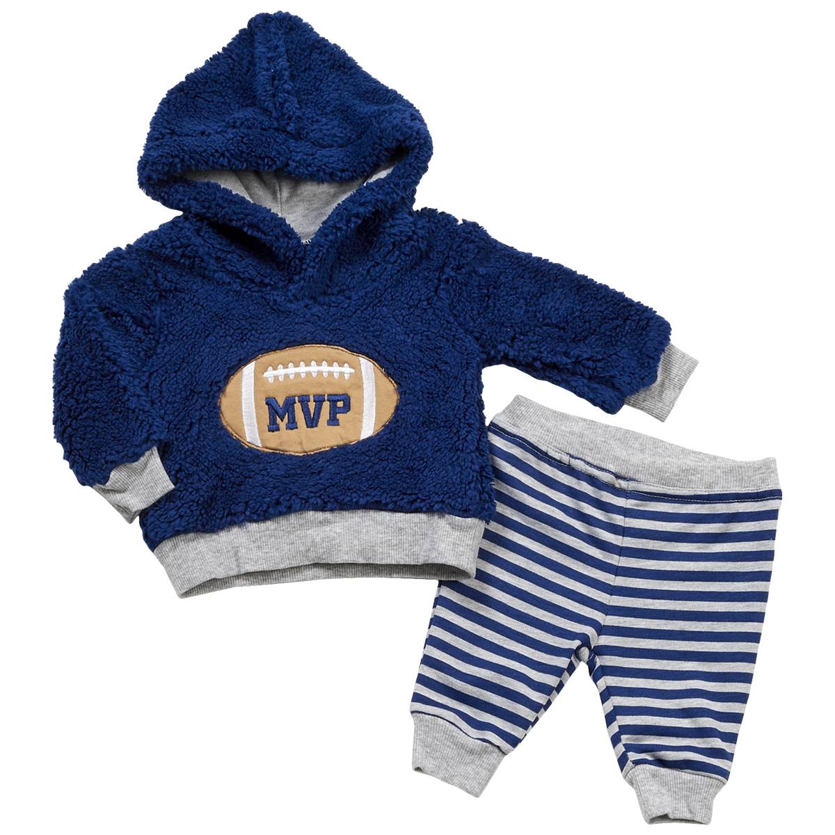 Baby Boy (3-9M) Baby Essentials(R) Football Sweatshirt & Pants Set