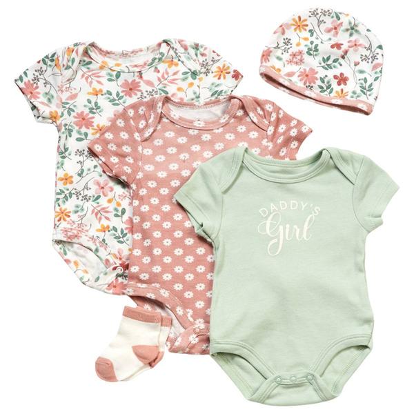 Baby Girl (NB-9M) Baby Essentials Daddy's Girl 5pc. Bodysuit Set