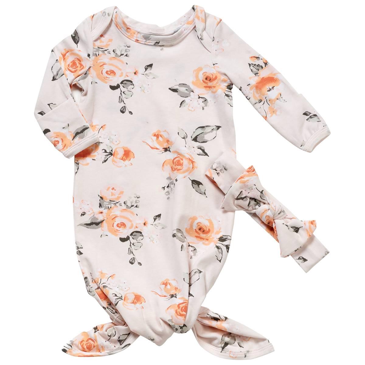Baby Girl (NB) Baby Essentials(R) Rose Sleep Sack & Headband Set