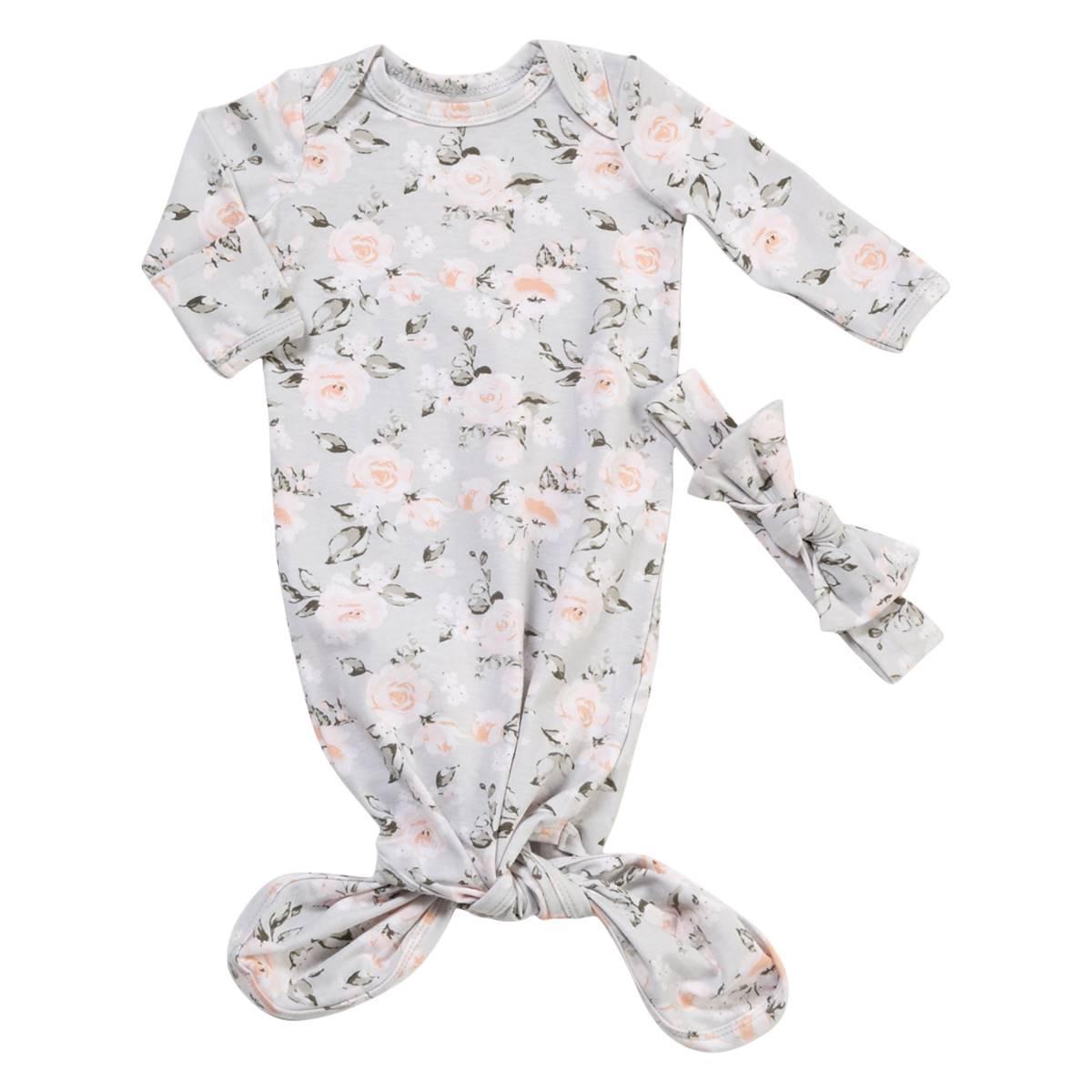 Baby Girl (NB) Baby Essentials(R) Rose Print Sleepsack & Headband