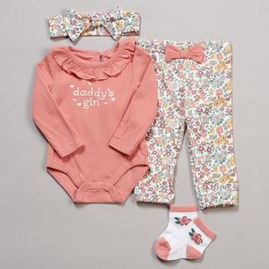 Baby Girl (3-9M) Baby Essentials Daddy's Girl 4pc. Bodysuit Set