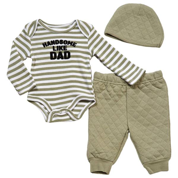 Baby Boy (3-9M) Baby Essentials 3pc Handsome Like Dad Layette Set