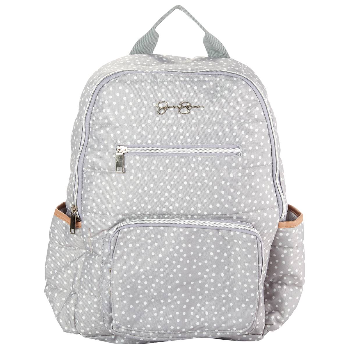 Jessica Simpson 2pc. Grey Polka Dot Backpack Diaper Bag