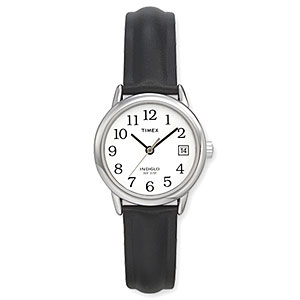 Womens Timex(R) Easy Reader Black Strap Watch - 2H331