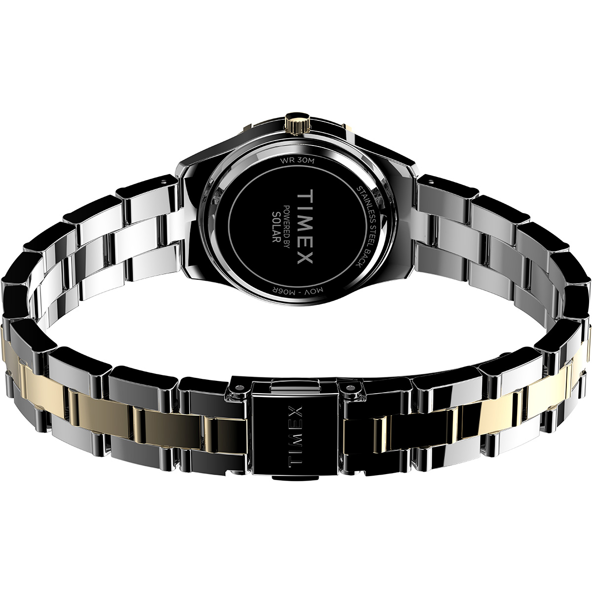 Womens Timex(R) Solar Two-Tone Crystal Bracelet Watch-TW2V39500JI