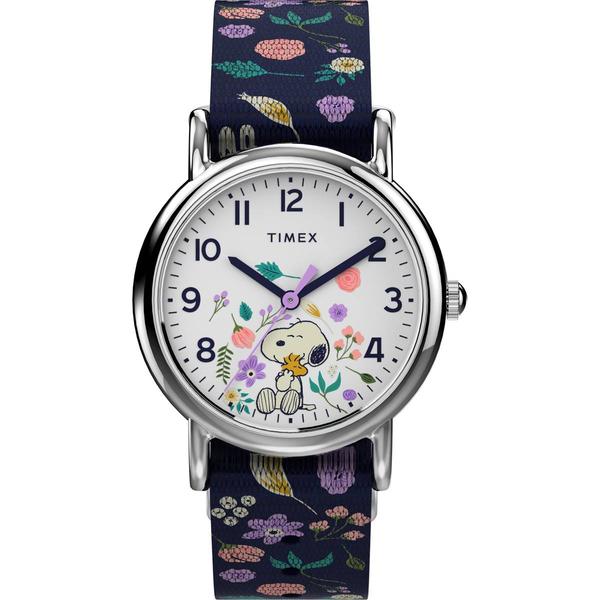 Womens Timex(R) Peanuts(tm) Silver-Tone Weekender Watch - TW2V45900JT