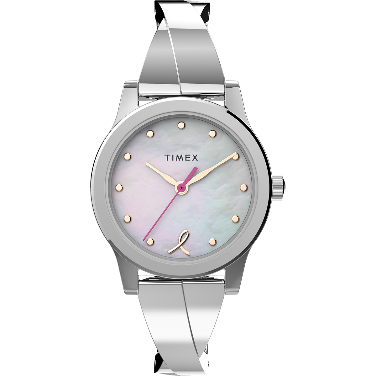 Womens Timex Silver-Tone Breast Cancer Ribbon Watch - TW2V52900JT