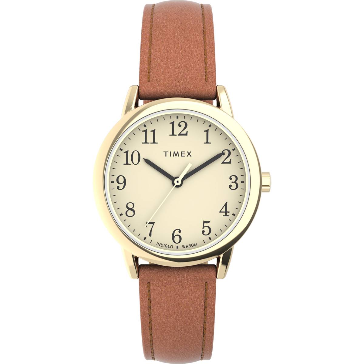 Womens Timex(R) Cream Dial & Gold-Tone Case Watch - TW2V69200JT