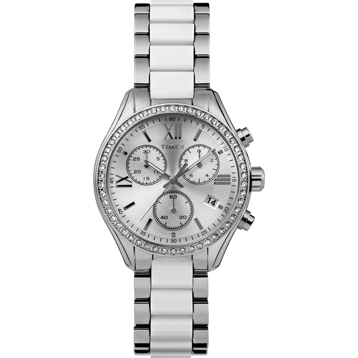 Womens Timex(R) Silver-Tone Chronograph Dial Watch - TW2V74700JI