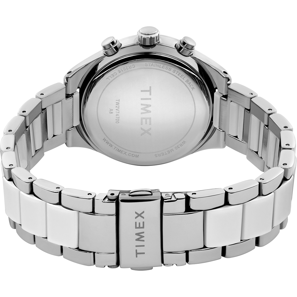 Womens Timex(R) Silver-Tone Chronograph Dial Watch - TW2V74700JI