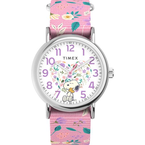 Womens Timex(R) Peanuts(tm) Floral Watch - TW2V77800JT