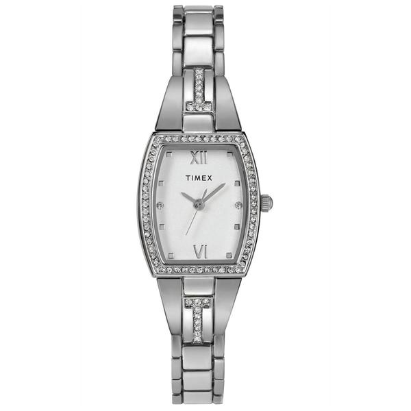 Womens Timex(R) Silver-Tone Crystal Accent Watch - TW2W95600JT