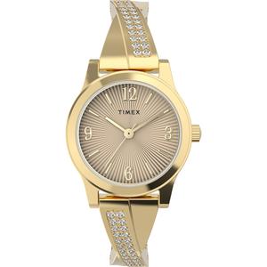Womens Timex(R) Gold-Tone Semi-Bangle Watch - TW2Y39300JT